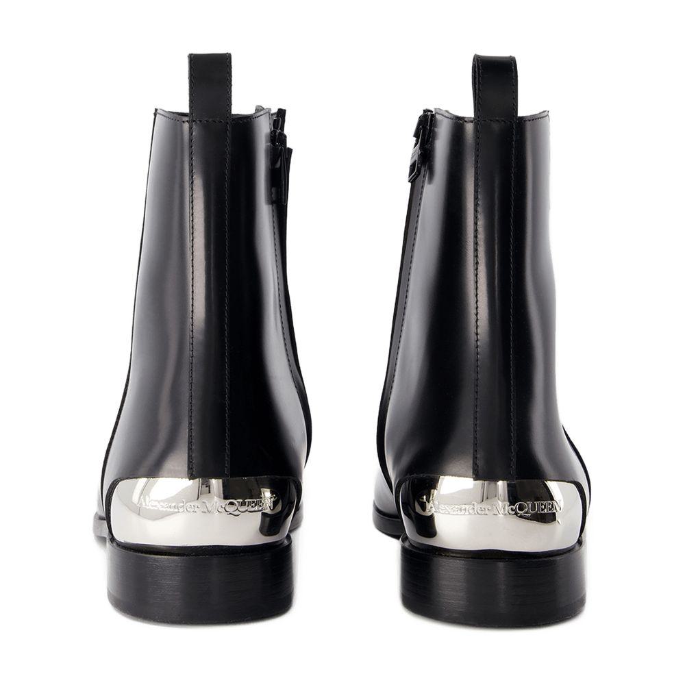 Alexander McQueen Metal Heel Ankle Boots