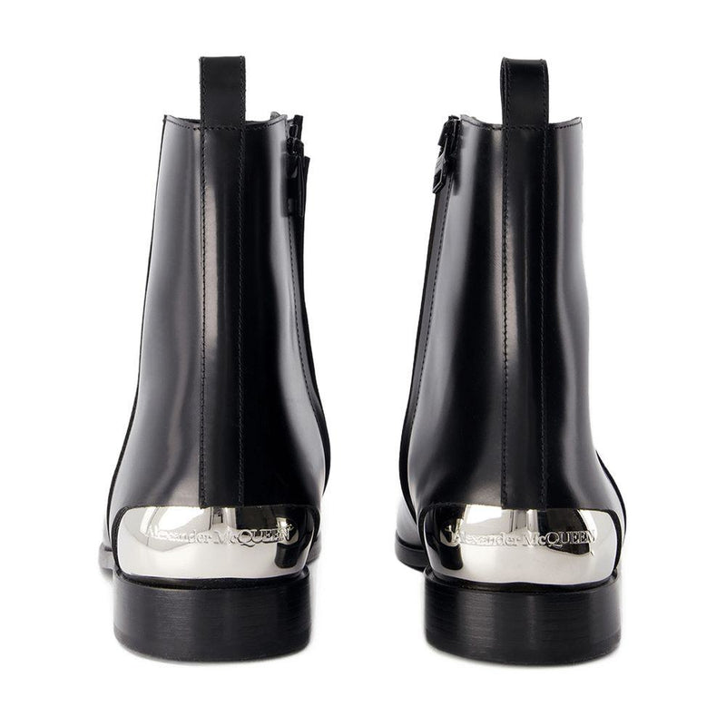Alexander McQueen Metal Heel Ankle Boots