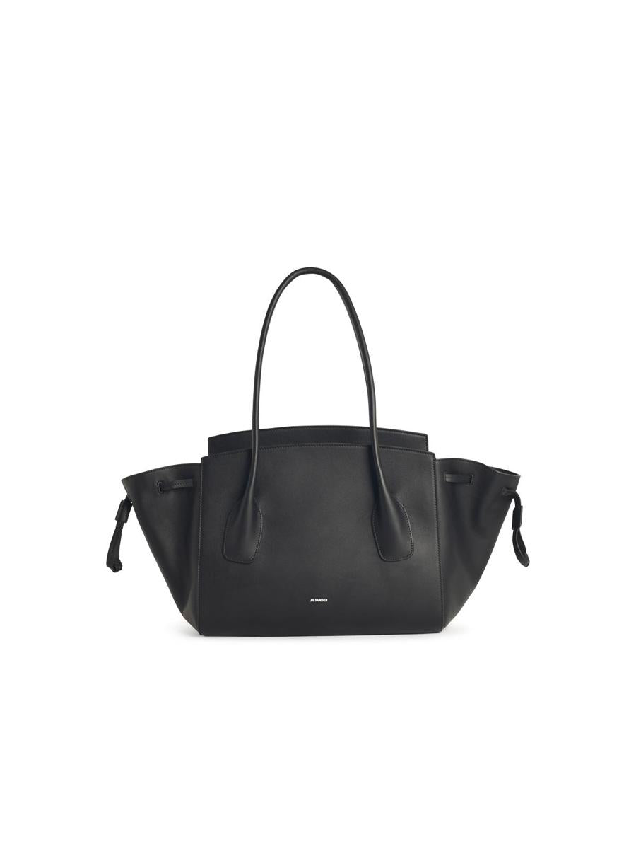 Jil Sander Small 'Voyage' Black Leather Bag