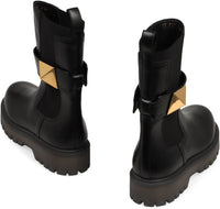 Valentino Garavani One Stud Leather Chelsea Boots