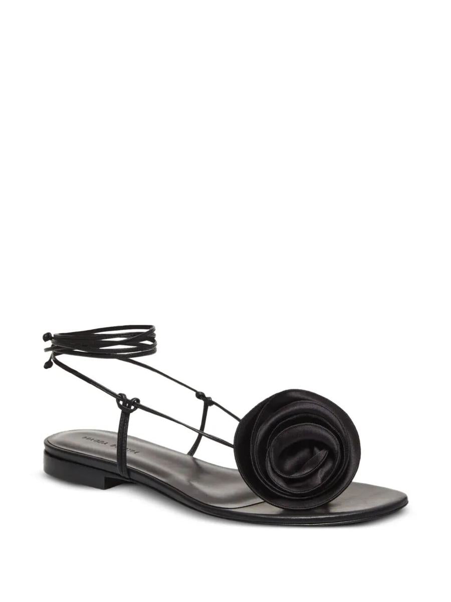 Magda Butrym Wrap Around Flat Flower Sandals Shoes