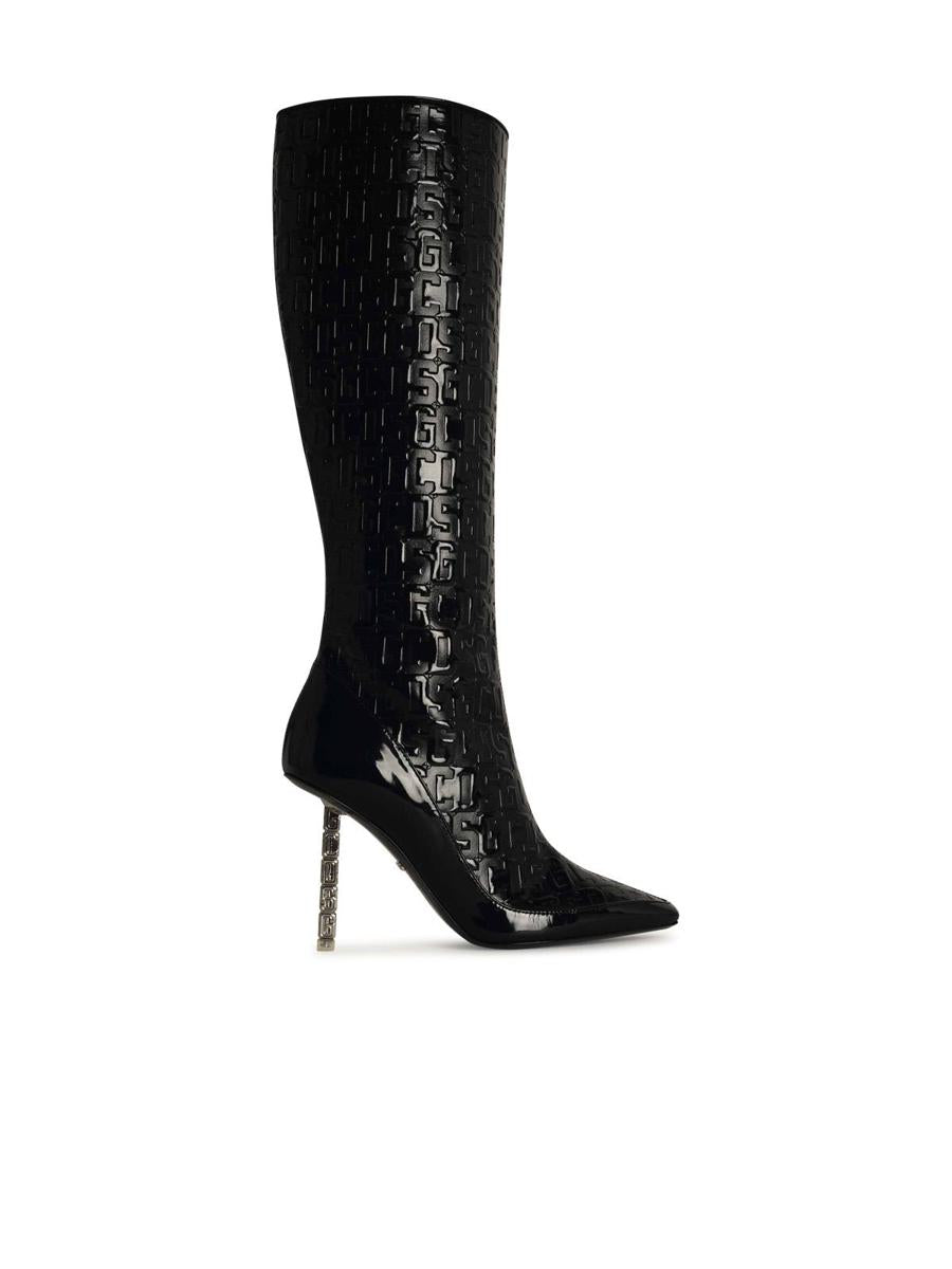Gcds Black Patent Leather Boots