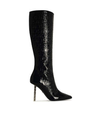 Gcds Black Patent Leather Boots