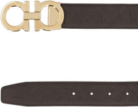 Salvatore Ferragamo Gancini Reversible Leather Belt
