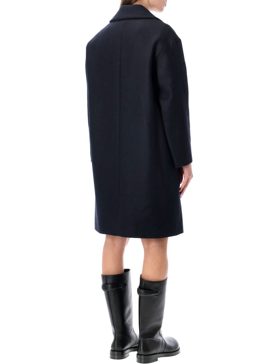 A.P.C. Ninon Navy Wool Coat