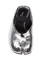 Maison Margiela Leather Tabi Mule With Broken Mirror Effect
