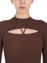 Andreādamo Dress With Cut Out Detail