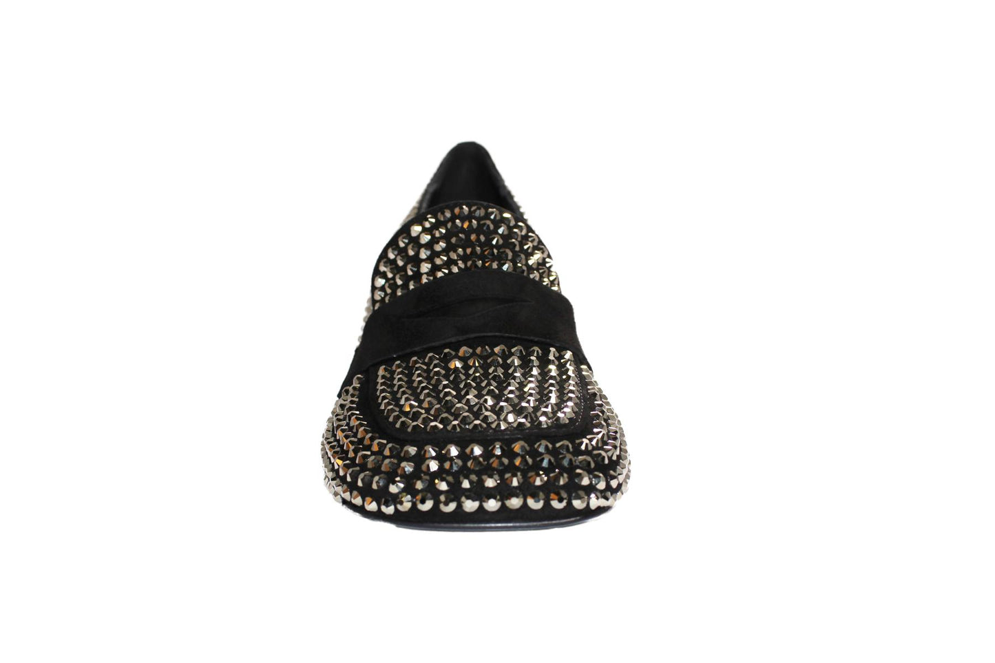 La Rose Heeled Loafers Crystal Black