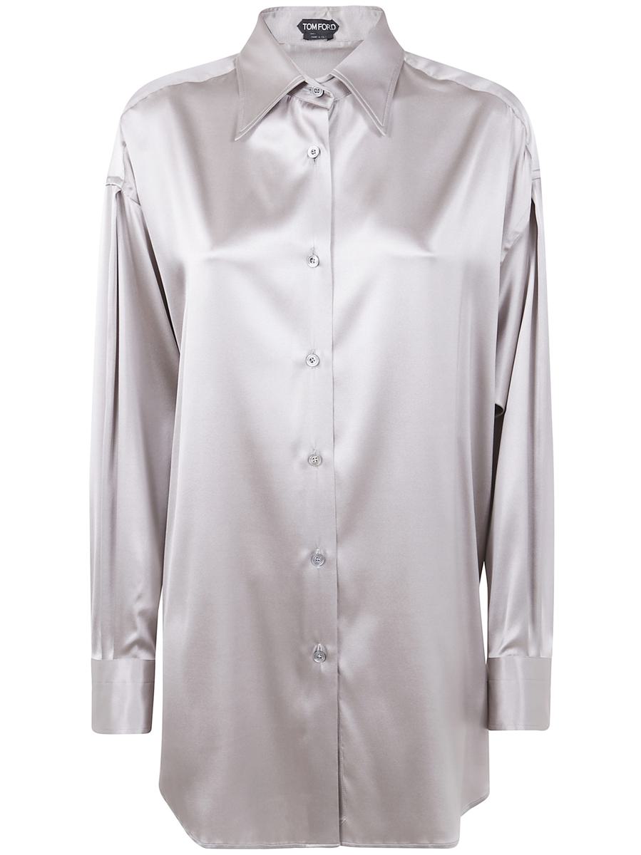 Tom Ford Stretch Silk Satin Relaxed Fit Shirt Clothing