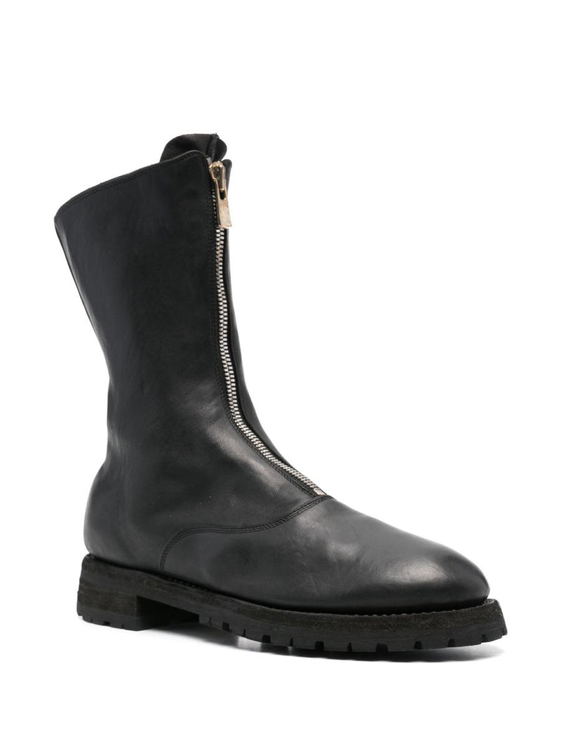 Guidi Front Zip Army Boots Shoes