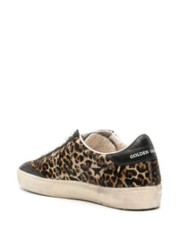 Golden Goose Soul Star Sneakers In Leopard-Print Pony Skin With Black Nappa Leather Heel Tab And Inserts Shoes