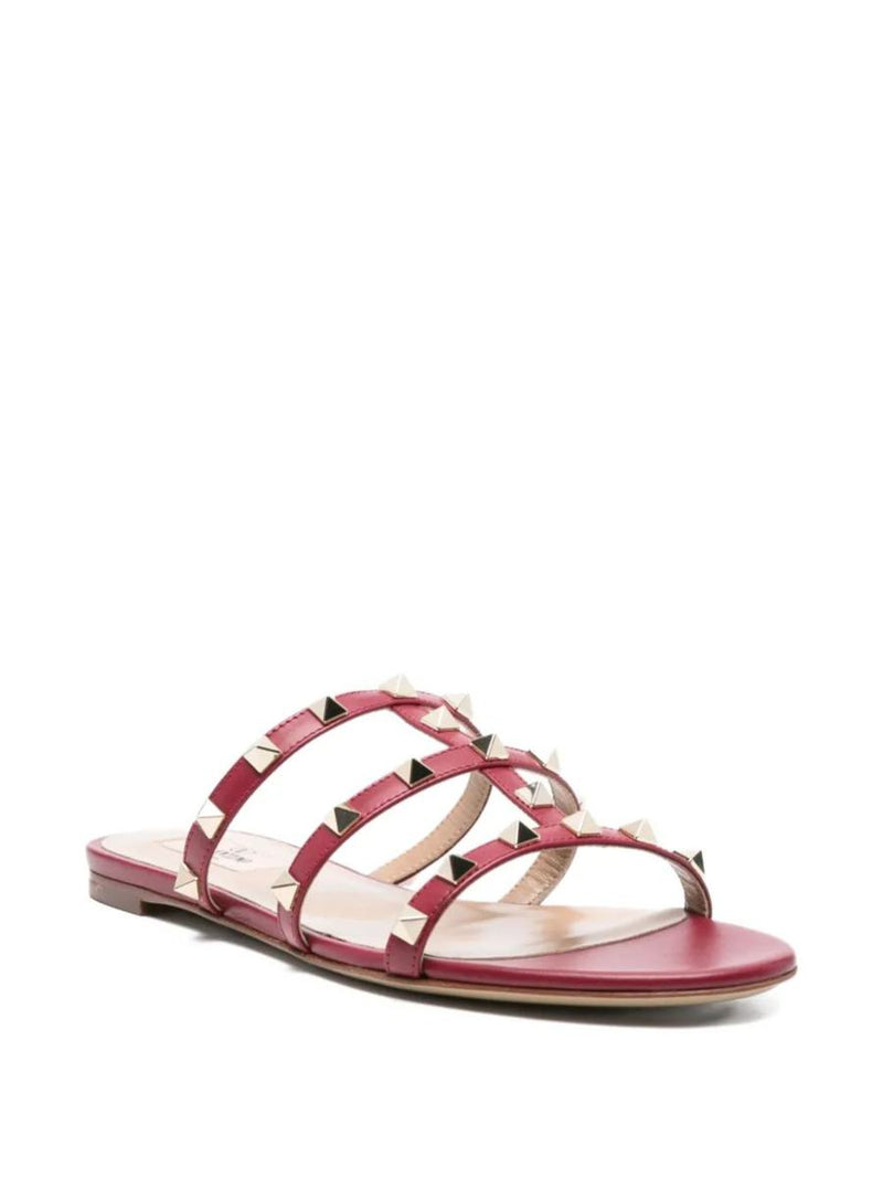 Valentino Garavani Rockstud Leather Flat Sandals