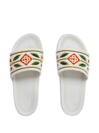 Casablanca Embroidered "Terry" Slider Shoes