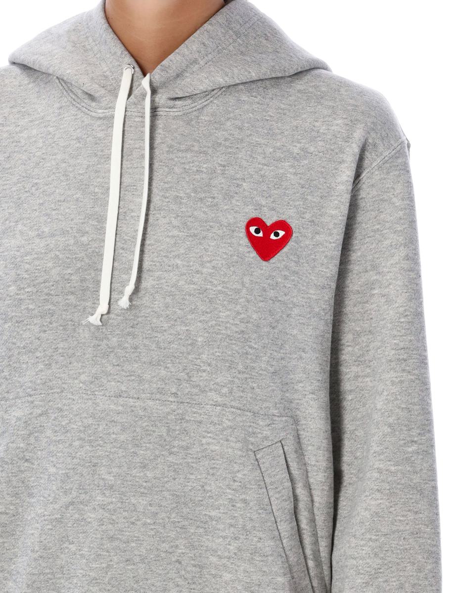 Comme Des Garçons Play Red Heart Patch Hoodie