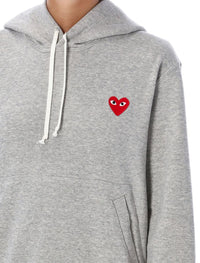 Comme Des Garçons Play Red Heart Patch Hoodie