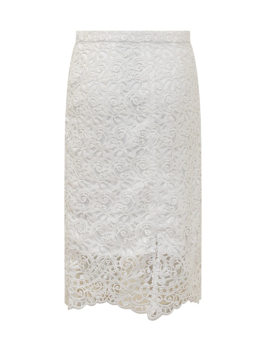 Burberry Macramé Lace Sheath Skirt