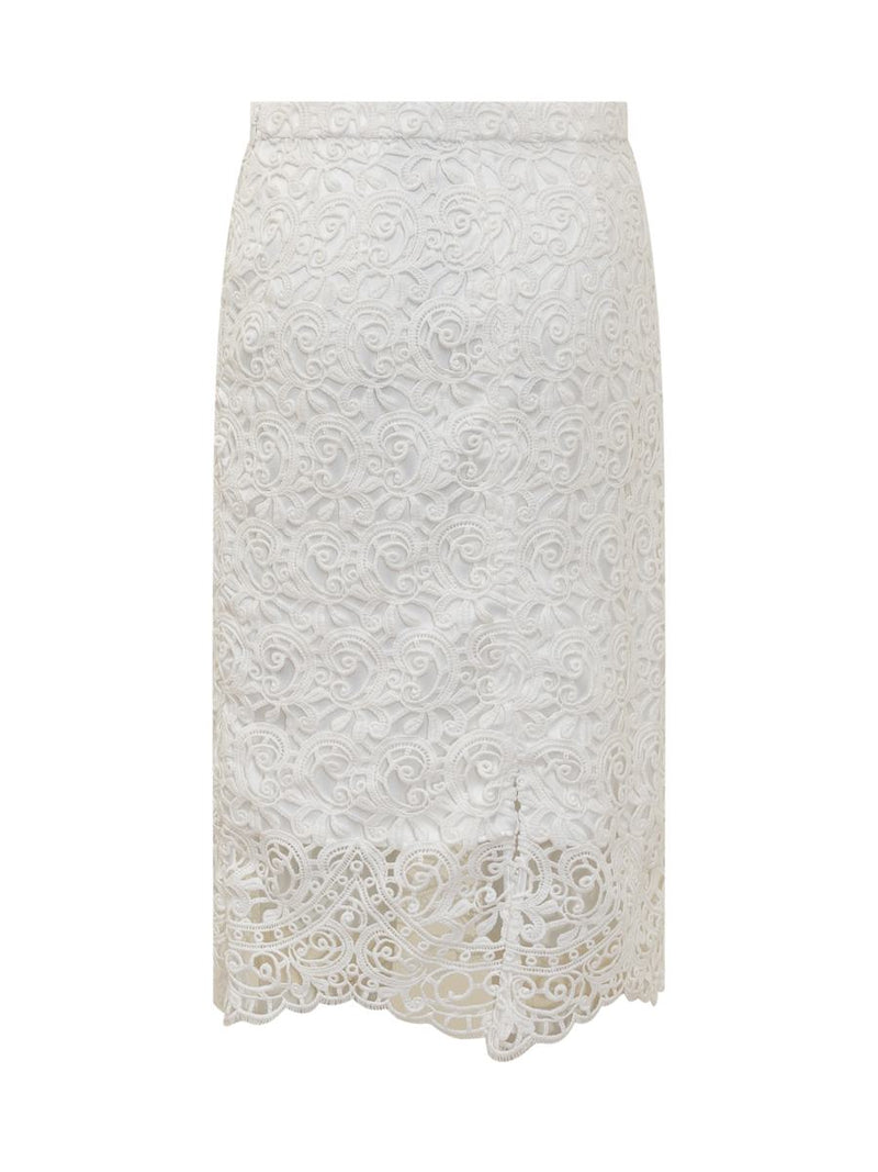 Burberry Macramé Lace Sheath Skirt