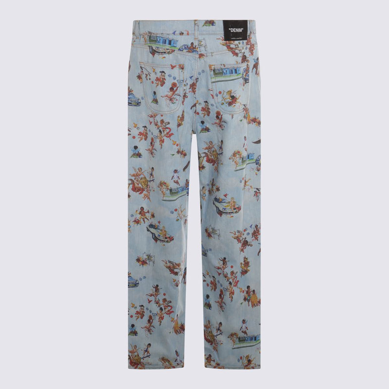 Off-White Multicolor Cotton Denim Jeans