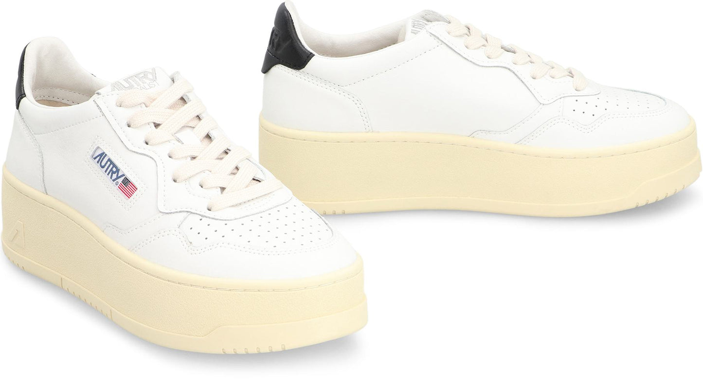 Autry Medalist Leather Platform Sneakers