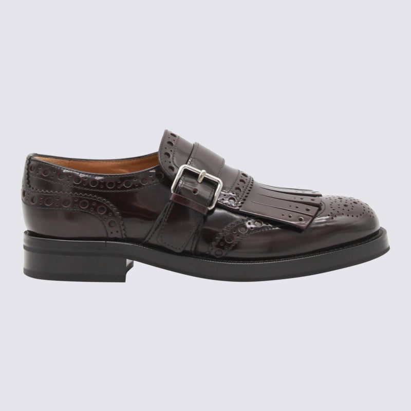 Church'S Burgundy Leather Monk Phillis Formal Shoes