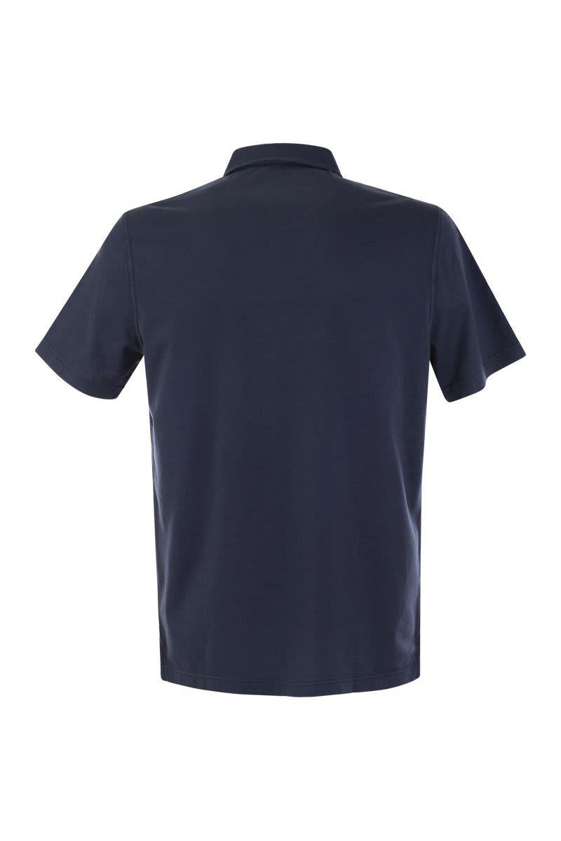 Fedeli Cotton Polo Shirt With Open Collar