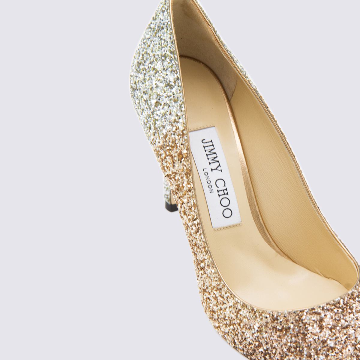 Jimmy Choo Gold Tone Pumps