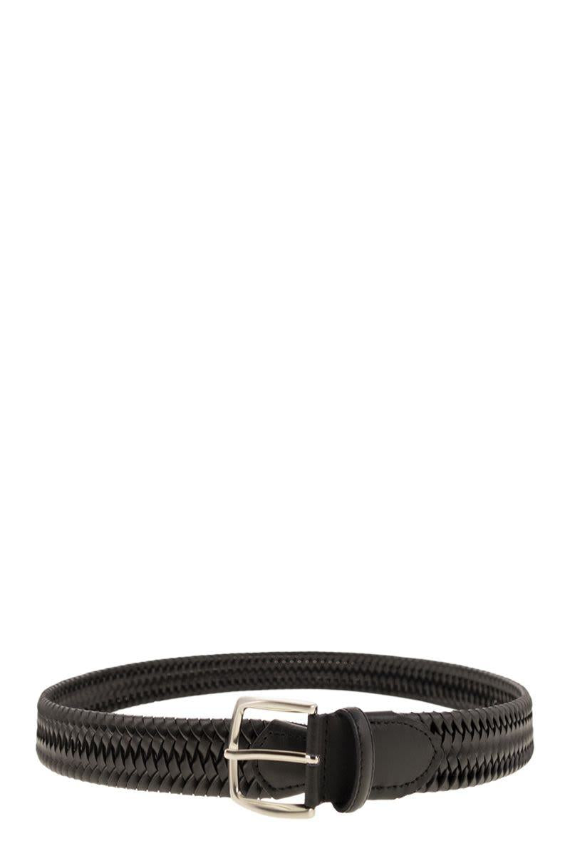 Alberto Luti Woven Leather Belt