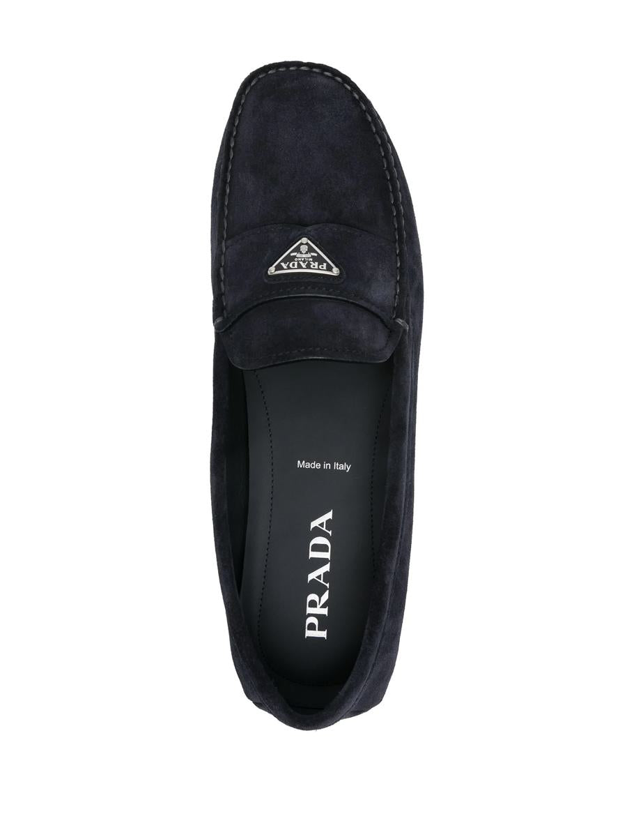 Prada Suede Leather Driver Loafers Shoes