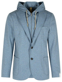 Eleventy Light Blue Wool Blend Blazer