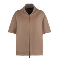 Moorer Short Hazelnut Hood Matched With Down Jacket