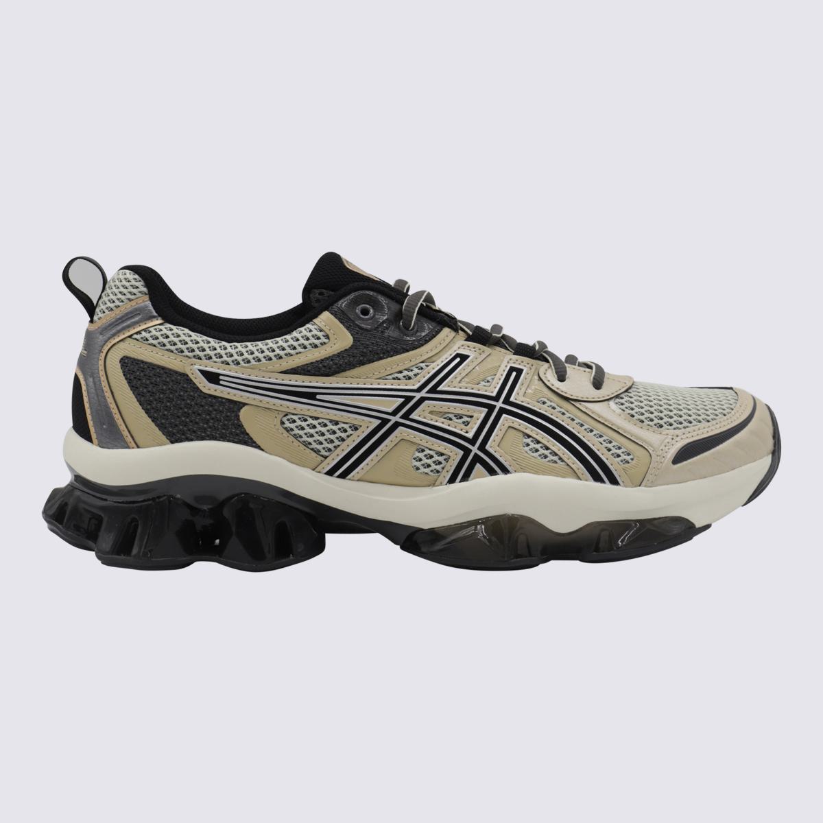 Asics Black And Sand Gel Quantum Kinetic Sneakers