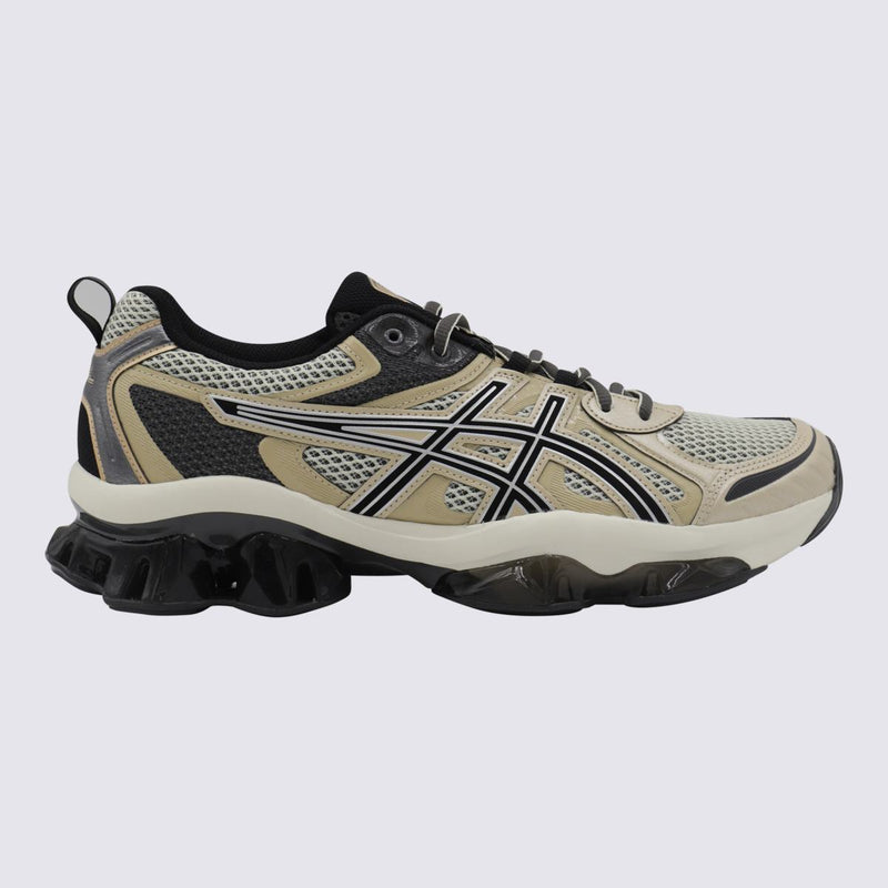 Asics Black And Sand Gel Quantum Kinetic Sneakers