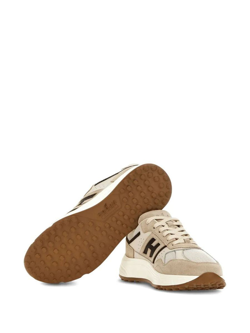 Hogan Suede, Smooth Leather And Mesh Hyperlight Sneakers Shoes