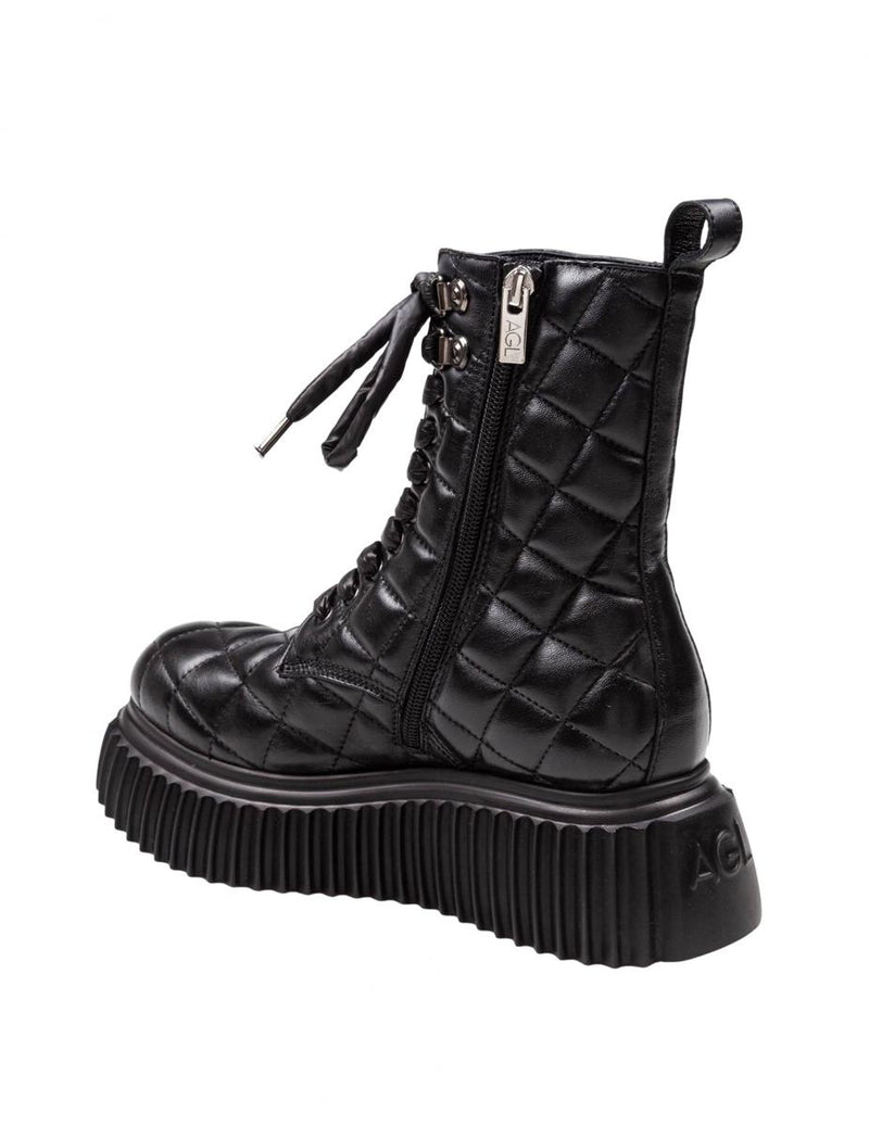 Agl Quilted Leather Ankle Boot