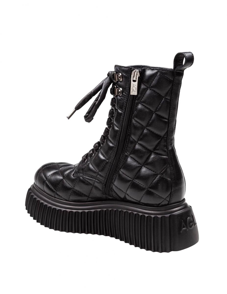 Agl Quilted Leather Ankle Boot