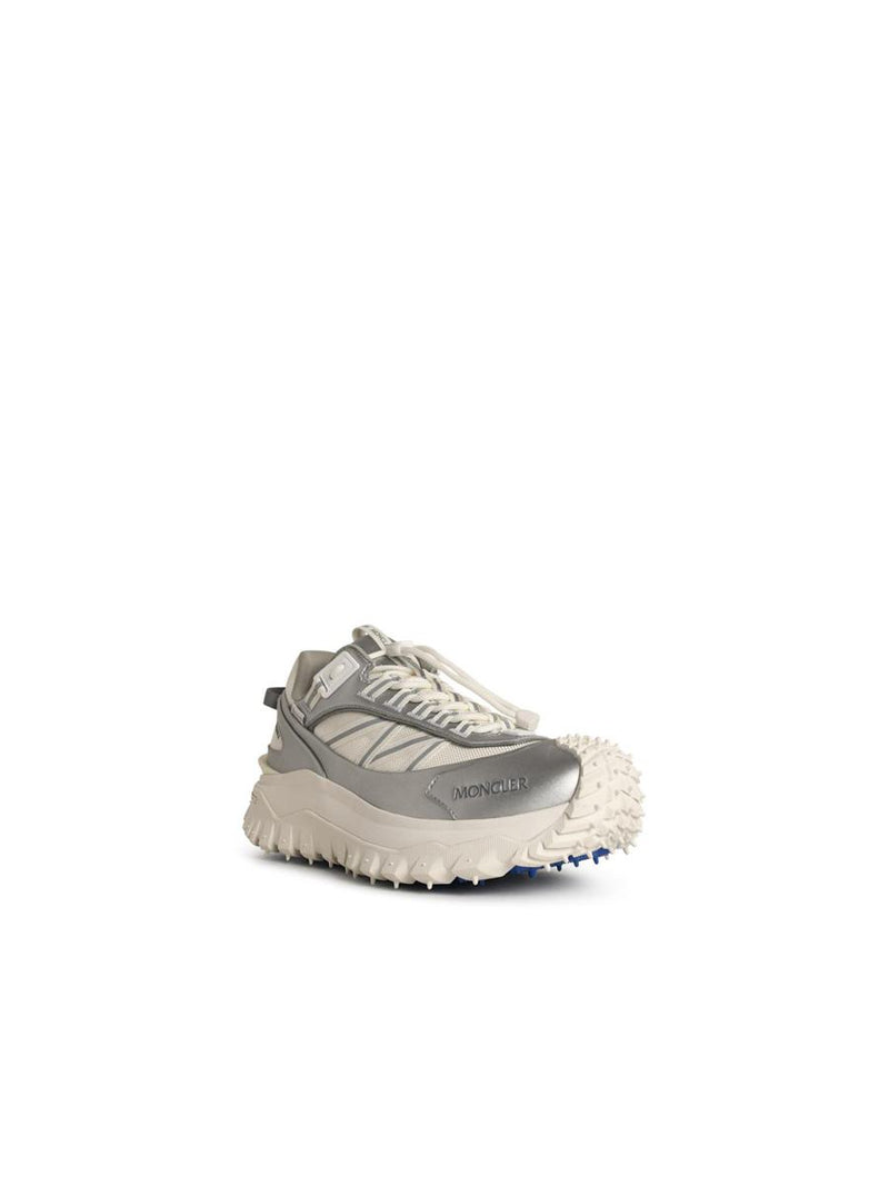 Moncler 'Trailgrip Gtx' Silver Leather Blend Sneakers