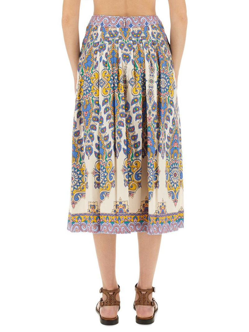 Etro Paisley Print Midi Skirt