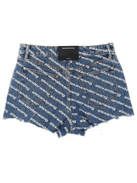 Alexander Wang Shorts With All Over Logo