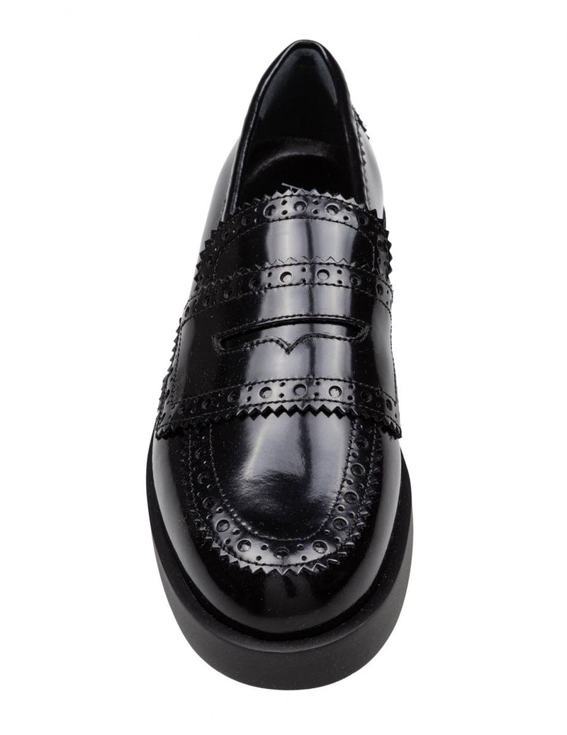 Agl Leather Loafer With Vamp