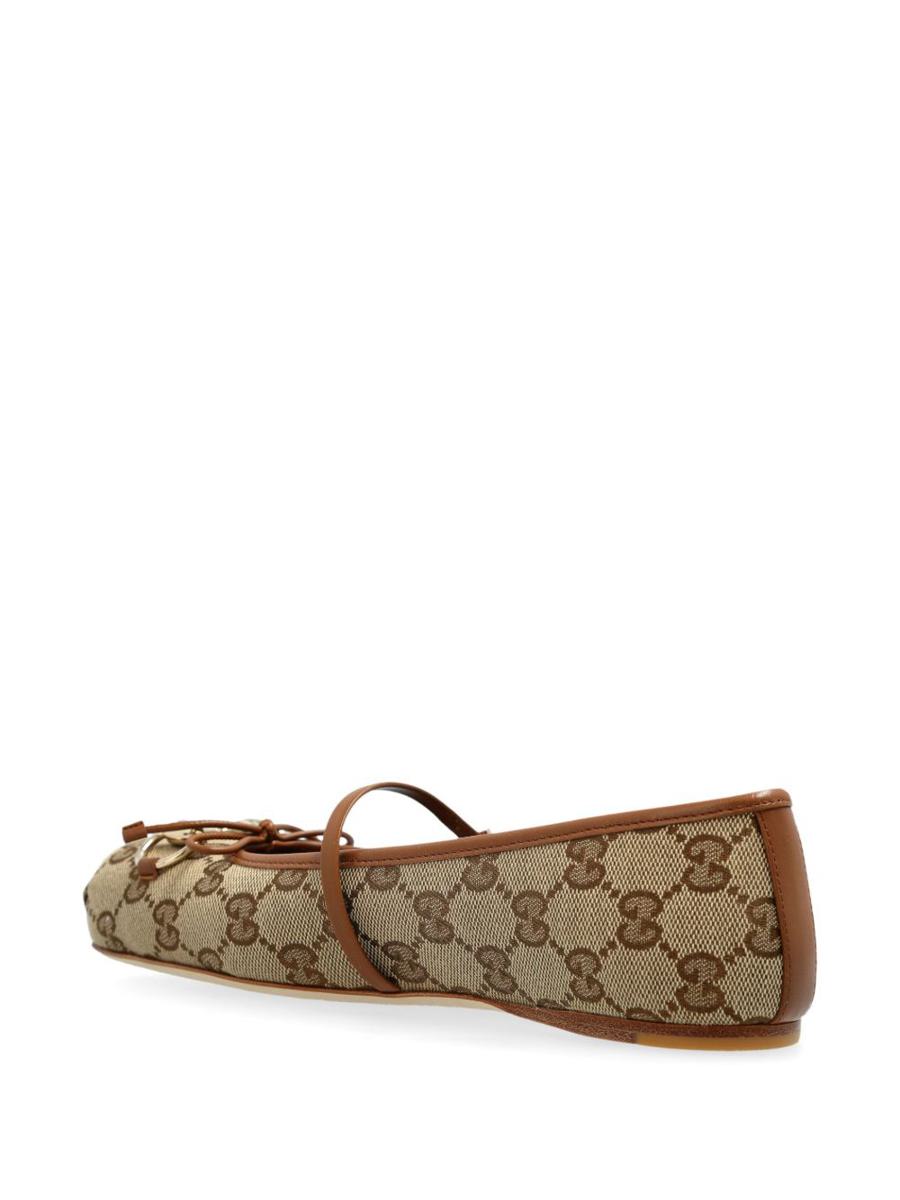 Gucci Horsebit Gg Supreme Ballet Flats