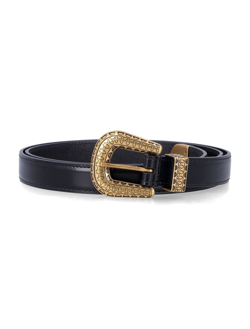 Valentino Garavani Vlogo Signature Brushed Calfskin Belt