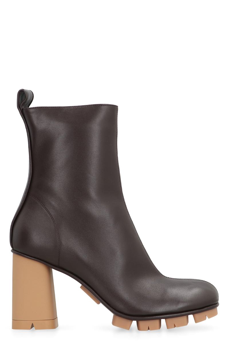Bottega Veneta Shore Leather Ankle Boots