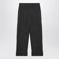 Burberry Trousers With Check Pattern Lapels