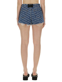 Alexander Wang Shorts With All Over Logo