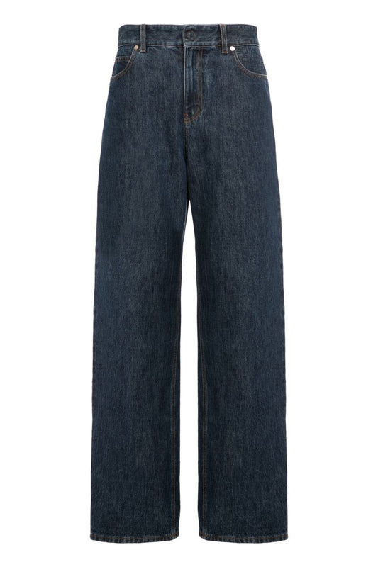 Fendi Wide Leg Jeans With 5 Pockets