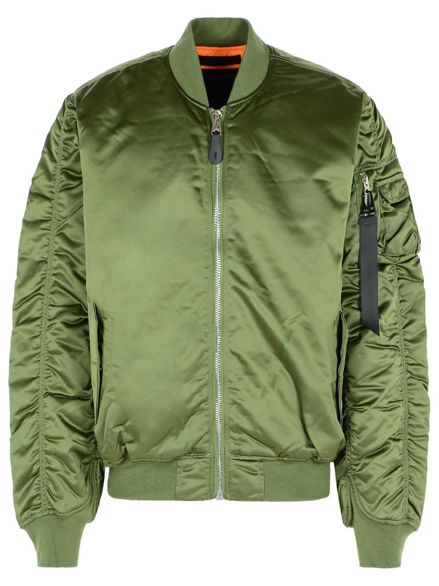 Alpha Industries 'Ma-1 Uv' Green Nylon Bomber Jacket