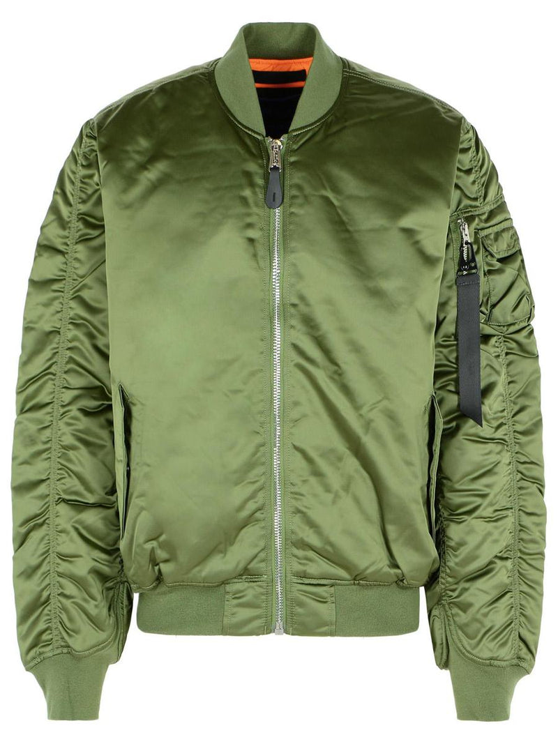 Alpha Industries 'Ma-1 Uv' Green Nylon Bomber Jacket