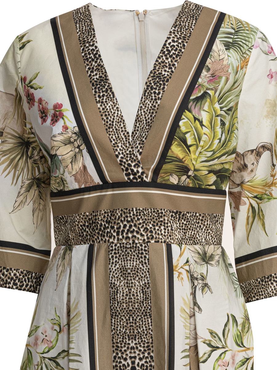 Elie Saab Printed Cotton Midi Dress Foulard40 Printed Cotton