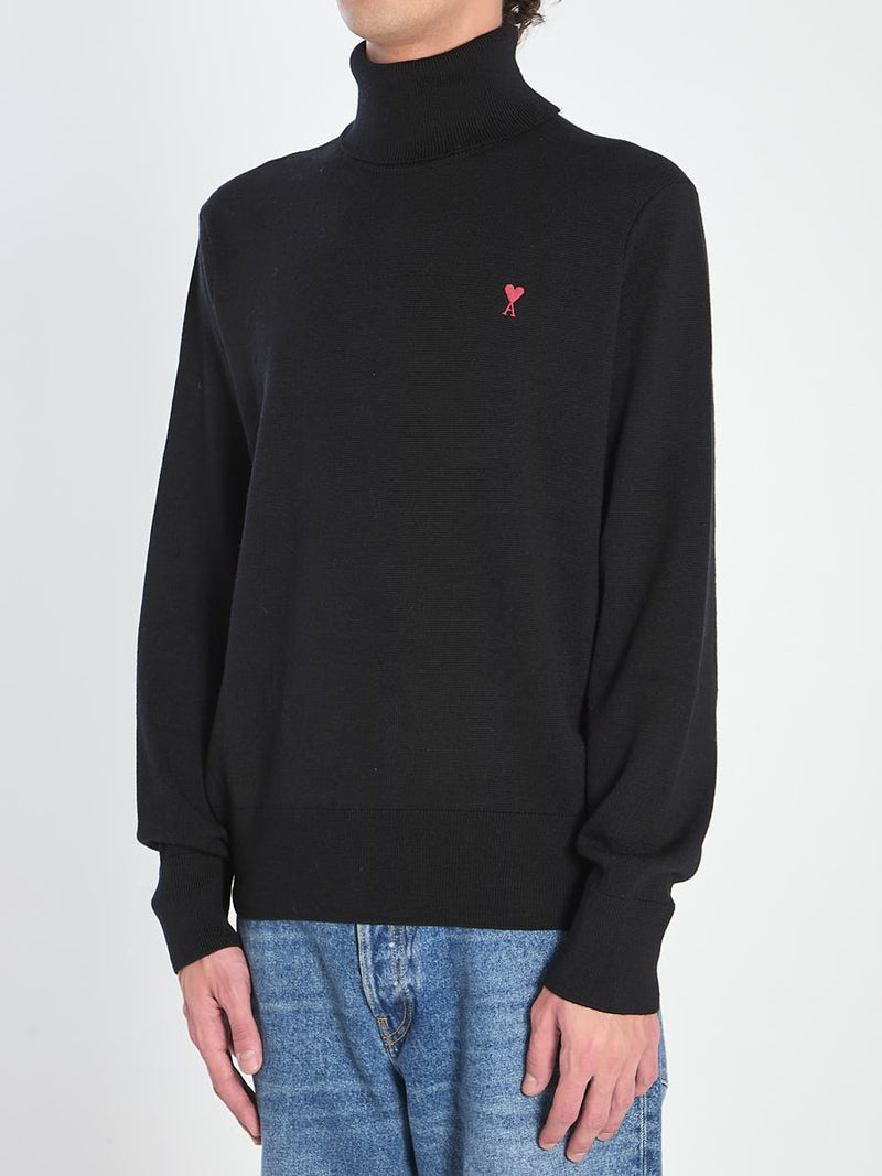 AMI Paris De Coeur Turtleneck Sweater