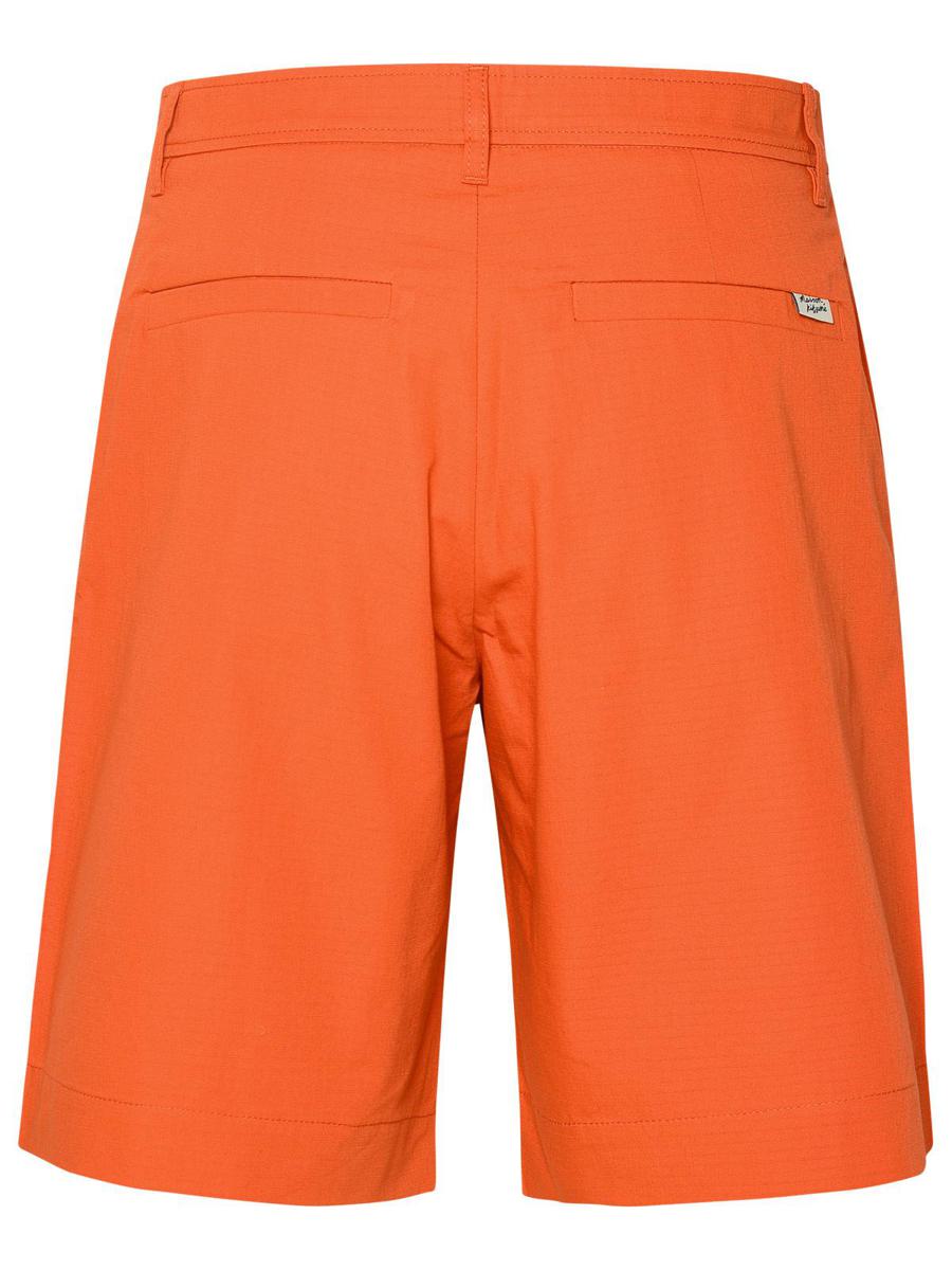 Maison Kitsuné 'Board' Orange Cotton Bermuda Shorts